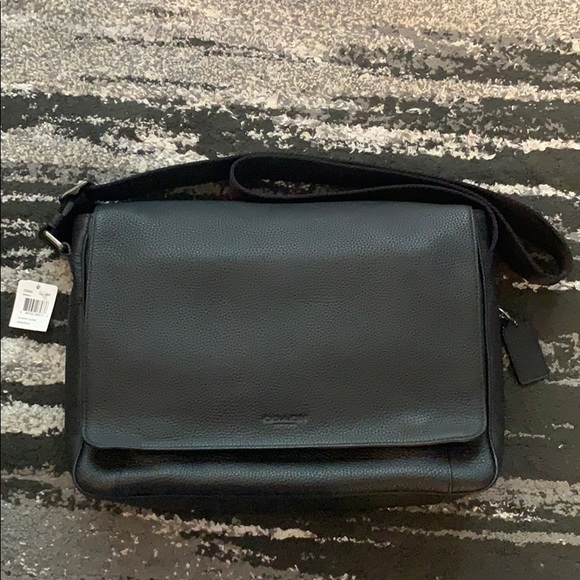 Coach Mens Pebbled Metropolitan Courier - Picture 1 of 4